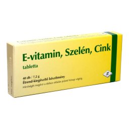 Selenium Pharma E-vitamin szelén cink tabletta, 40 db