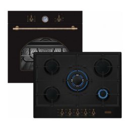 Sütő+főzőlap szett- Evido Rustic-H 70A gáz főzőlap antracit + Evido Rustic-O 6AA légkeveréses sütő antracit