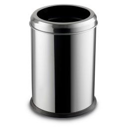 Fedél nélküli, rozsdamentes acél szemetes kuka, 5 L, 18x26cm, fényes 430SS