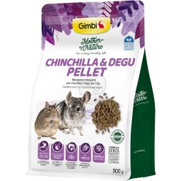 Gimbi Mother Nature Chinchilla & Degu Pellet - állateledel csincsillák és deguk számára 500 g