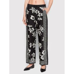 The Kooples Szövet nadrág Orchid Scarf FPAN24077K Fekete Casual Fit