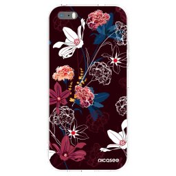 Átlátszó szilikon tok az alábbi mobiltelefonokra Apple iPhone 5/5S/SE - Dark Meadow