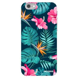 Átlátszó szilikon tok az alábbi mobiltelefonokra Apple iPhone 6/6S - Pink Monstera
