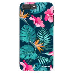 Átlátszó szilikon tok az alábbi mobiltelefonokra Apple iPhone 7 Plus - Pink Monstera