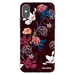 Átlátszó szilikon tok az alábbi mobiltelefonokra Apple iPhone X/XS - Dark Meadow