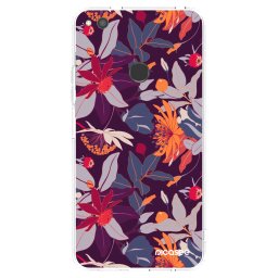 Átlátszó szilikon tok az alábbi mobiltelefonokra Huawei P9 Lite 2017 - Purple Leaf