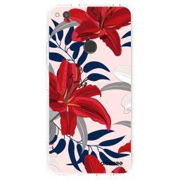 Átlátszó szilikon tok az alábbi mobiltelefonokra Huawei P9 Lite 2017 - Red Lily