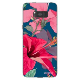 Átlátszó szilikon tok az alábbi mobiltelefonokra Samsung Galaxy S8 G950F - Hibiscus