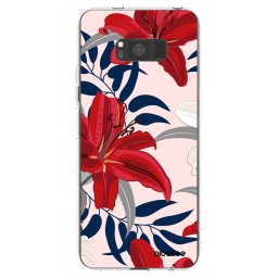Átlátszó szilikon tok az alábbi mobiltelefonokra Samsung Galaxy S8 G950F - Red Lily