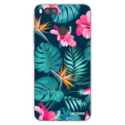 Átlátszó szilikon tok az alábbi mobiltelefonokra Xiaomi Mi A1 Global - Pink Monstera