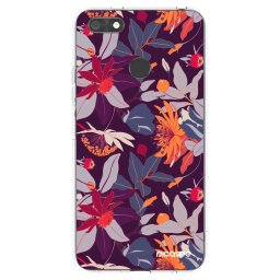 Átlátszó szilikon tok az alábbi mobiltelefonokra Huawei P9 Lite Mini - Purple Leaf