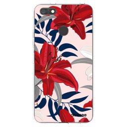 Átlátszó szilikon tok az alábbi mobiltelefonokra Huawei P9 Lite Mini - Red Lily