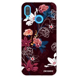 Átlátszó szilikon tok az alábbi mobiltelefonokra Huawei P20 Lite - Dark Meadow