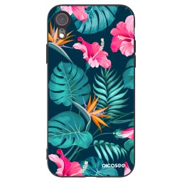 Fekete szilikon tok az alábbi mobiltelefonokra Apple iPhone XR - Pink Monstera
