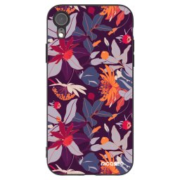 Fekete szilikon tok az alábbi mobiltelefonokra Apple iPhone XR - Purple Leaf