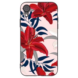 Fekete szilikon tok az alábbi mobiltelefonokra Apple iPhone XR - Red Lily