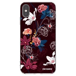 Átlátszó szilikon tok az alábbi mobiltelefonokra Apple iPhone XS Max - Dark Meadow