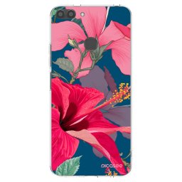 Átlátszó szilikon tok az alábbi mobiltelefonokra Huawei P Smart - Hibiscus