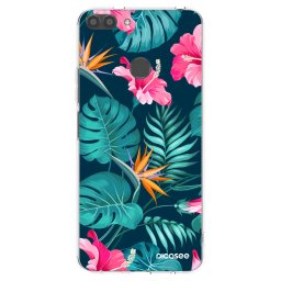 Átlátszó szilikon tok az alábbi mobiltelefonokra Huawei P Smart - Pink Monstera