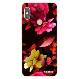 Átlátszó szilikon tok az alábbi mobiltelefonokra Xiaomi Redmi Note 5 Global - Dark Peonny