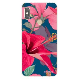 Átlátszó szilikon tok az alábbi mobiltelefonokra Xiaomi Redmi Note 5 Global - Hibiscus