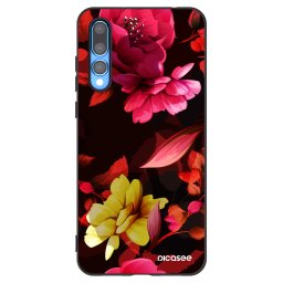 Fekete szilikon tok az alábbi mobiltelefonokra Huawei P20 Pro - Dark Peonny