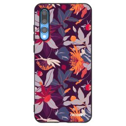 Fekete szilikon tok az alábbi mobiltelefonokra Huawei P20 Pro - Purple Leaf
