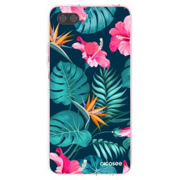 Átlátszó szilikon tok az alábbi mobiltelefonokra Xiaomi Mi 8 Lite - Pink Monstera