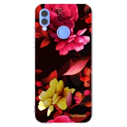 Átlátszó szilikon tok az alábbi mobiltelefonokra Huawei P Smart 2019 - Dark Peonny