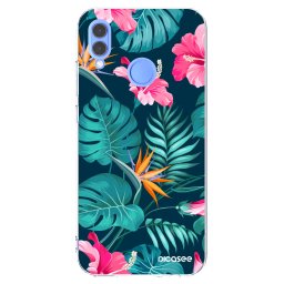 Átlátszó szilikon tok az alábbi mobiltelefonokra Huawei P Smart 2019 - Pink Monstera