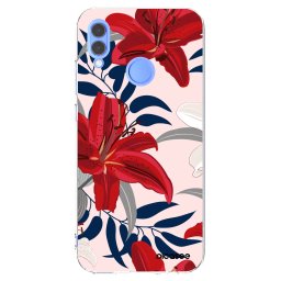 Átlátszó szilikon tok az alábbi mobiltelefonokra Huawei P Smart 2019 - Red Lily