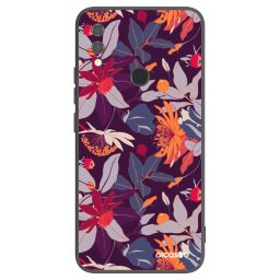 Fekete szilikon tok az alábbi mobiltelefonokra Xiaomi Redmi Note 7 - Purple Leaf