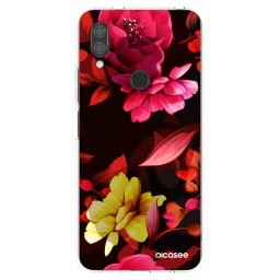 Átlátszó szilikon tok az alábbi mobiltelefonokra Xiaomi Redmi 7 - Dark Peonny