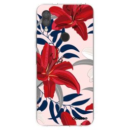 Átlátszó szilikon tok az alábbi mobiltelefonokra Xiaomi Redmi 7 - Red Lily
