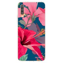 Átlátszó szilikon tok az alábbi mobiltelefonokra Samsung Galaxy A70 A705F - Hibiscus