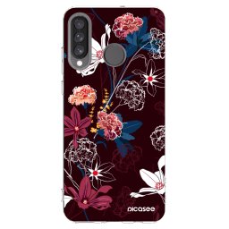 Átlátszó szilikon tok az alábbi mobiltelefonokra Huawei P30 Lite - Dark Meadow
