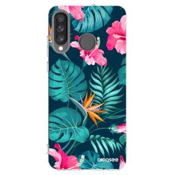 Átlátszó szilikon tok az alábbi mobiltelefonokra Huawei P30 Lite - Pink Monstera