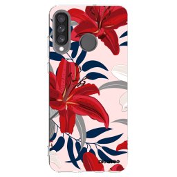 Átlátszó szilikon tok az alábbi mobiltelefonokra Huawei P30 Lite - Red Lily