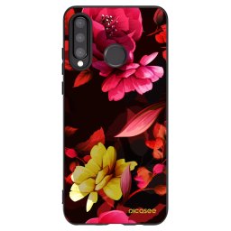 Fekete szilikon tok az alábbi mobiltelefonokra Huawei P30 Lite - Dark Peonny