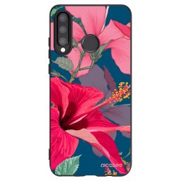 Fekete szilikon tok az alábbi mobiltelefonokra Huawei P30 Lite - Hibiscus