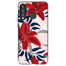 Fekete szilikon tok az alábbi mobiltelefonokra Huawei P30 Lite - Red Lily