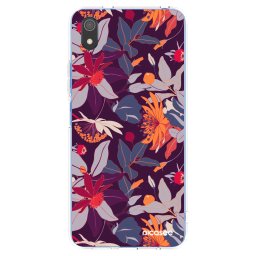 Átlátszó szilikon tok az alábbi mobiltelefonokra Xiaomi Redmi 7A - Purple Leaf