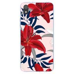 Átlátszó szilikon tok az alábbi mobiltelefonokra Xiaomi Redmi 7A - Red Lily