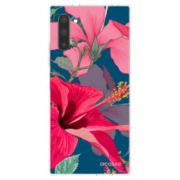 Átlátszó szilikon tok az alábbi mobiltelefonokra Samsung Galaxy Note 10 N970F - Hibiscus