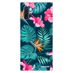 Átlátszó szilikon tok az alábbi mobiltelefonokra Samsung Galaxy Note 10+ N975F - Pink Monstera