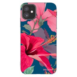 Átlátszó szilikon tok az alábbi mobiltelefonokra Apple iPhone 11 - Hibiscus