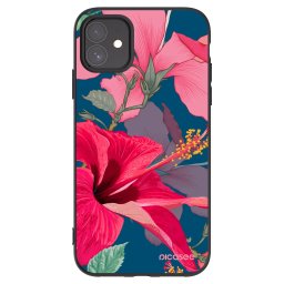 Fekete szilikon tok az alábbi mobiltelefonokra Apple iPhone 11 - Hibiscus