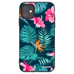 Fekete szilikon tok az alábbi mobiltelefonokra Apple iPhone 11 - Pink Monstera