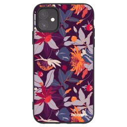 Fekete szilikon tok az alábbi mobiltelefonokra Apple iPhone 11 - Purple Leaf
