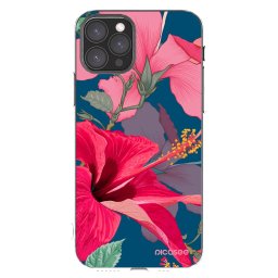 Átlátszó szilikon tok az alábbi mobiltelefonokra Apple iPhone 11 Pro - Hibiscus
